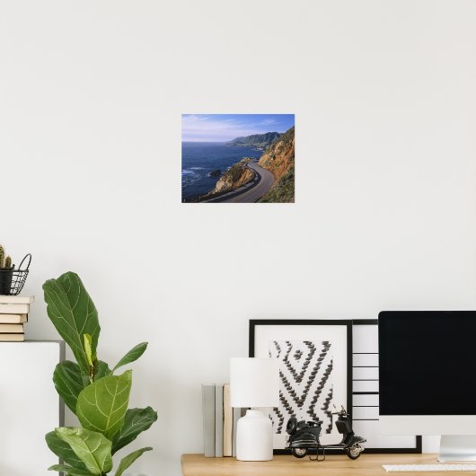 Highway 1 langs de Californische kust nabij Poster (Thuiskantoor)