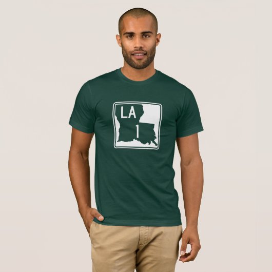 Highway 1, Louisiana, Verenigde Staten T-shirt (Voorkant volledig)