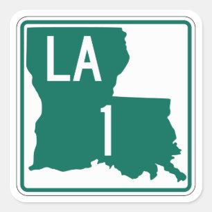 Highway 1, Louisiana, Verenigde Staten Vierkante Sticker
