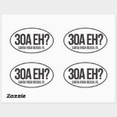 Highway 30A Florida Oval Sticker voor Canadezen Eh (Vel)