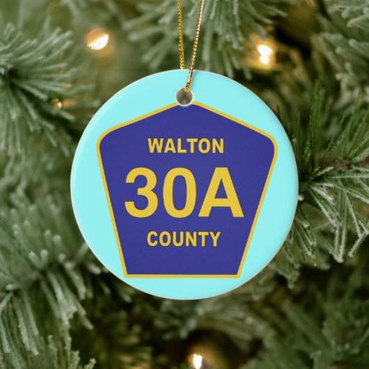 Highway 30A Walton County Florida-teken Keramisch Ornament (Boom)