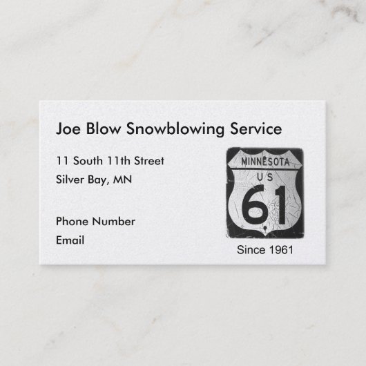 Highway 61 afsprakenkaartje (Voorkant)