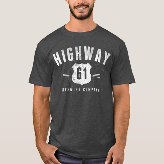 Highway 61 Brewing - Grijs T-shirt (Voorkant)