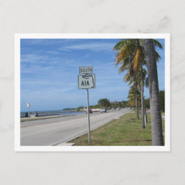 Highway A1A South Sign Foto in Key West Florida Briefkaart