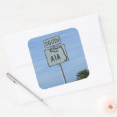 Highway A1A South teken in Key West Foto Vierkante Sticker (Envelop)
