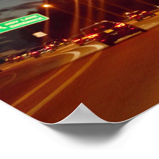 Highway at Night Poster (Hoek)