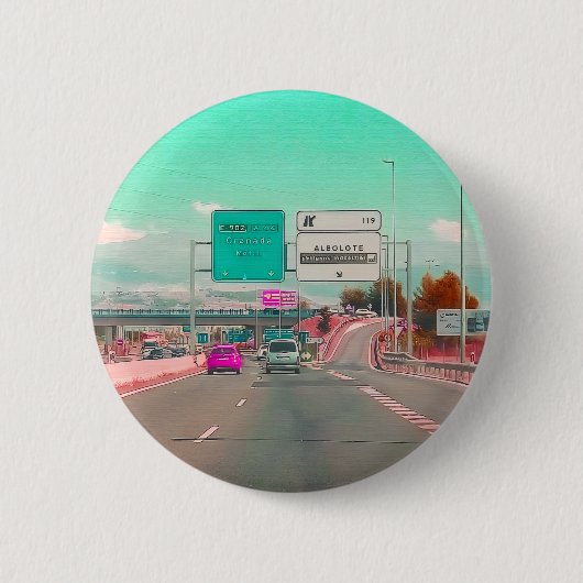 Highway Badge Ronde Button 5,7 Cm (Voorkant)