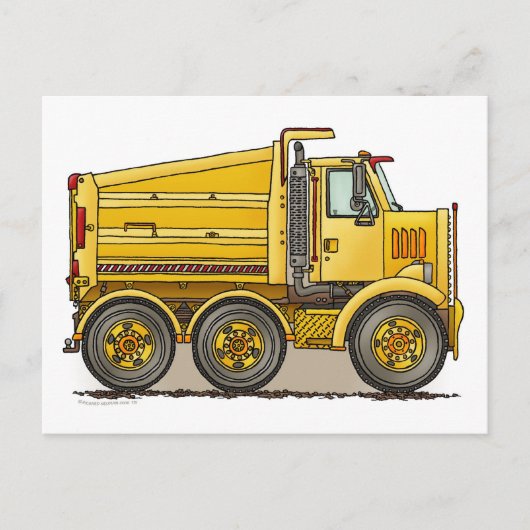 Highway Dump Truck Post Card Briefkaart (Voorkant)
