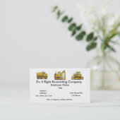 Highway Dump Truck Visitekaartjes (Staand voorkant)