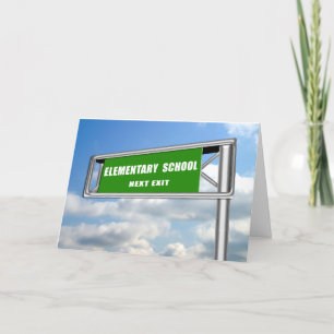 Highway ExitSign Afstuderen Basisschool Volgende