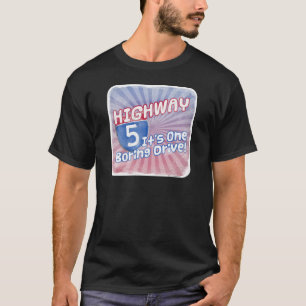 Highway Five Boredom Slogan Cartoon T-shirt