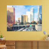 Highway naar de stad canvas afdruk (Insitu (Woonkamer))