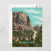 Highway naar het Briefkaart van Mount Rushmore (Voorkant / Achterkant)