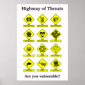 Highway of Threats Security Awareness Poster (Voorkant)