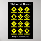 Highway of Threats Security Awareness Poster (Voorkant)