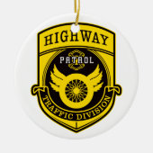 Highway Patrol Keramisch Ornament (Voorkant)