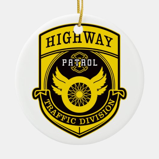 Highway Patrol Keramisch Ornament (Voorkant)