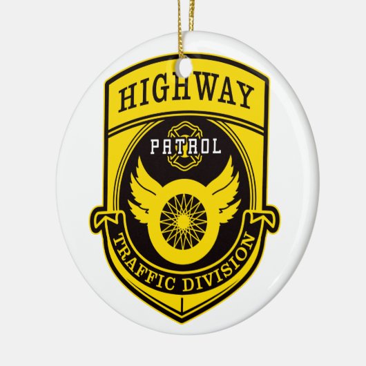 Highway Patrol Keramisch Ornament (Links)