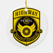 Highway Patrol Keramisch Ornament (Achterkant)