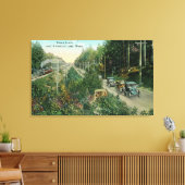 Highway Scene bij Amerikaans meer Canvas Afdruk (Insitu (Woonkamer))