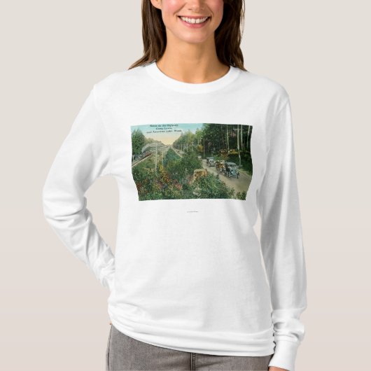 Highway Scene bij Amerikaans meer T-shirt (Voorkant)