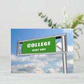 Highway Sign Afstuderen College Next Kaart (Staand voorkant)