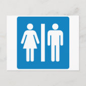 Highway Sign. Facilities Restroom Briefkaart (Voorkant)