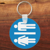 Highway Sign. Facilities Restroom Sleutelhanger (Voorkant)