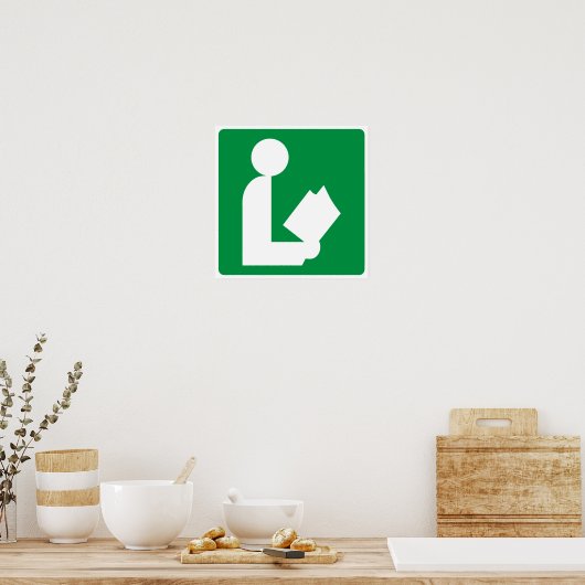 Highway-teken bibliotheek poster (Keuken)
