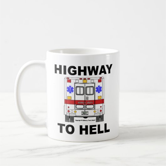 Highway to Hell Ambulance - Cup Koffiemok (Links)