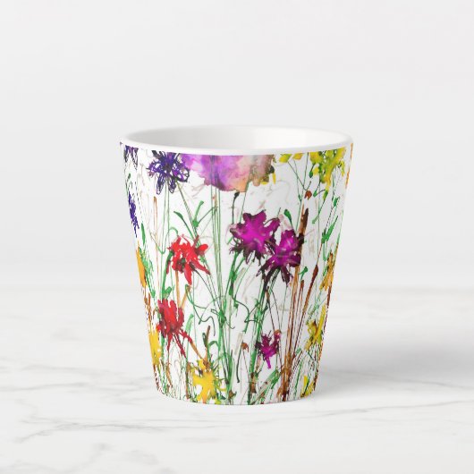 Highwood Wildbloemen Latte Lovitude Cup Mok (Voorkant)
