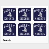 Higley Knights Vierkante Sticker (Vel)