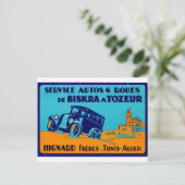 Hignard Frere Tunis retro Label Postcatd Briefkaart (Staand voorkant)