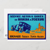 Hignard Frere Tunis retro Label Postcatd Briefkaart (Voorkant / Achterkant)