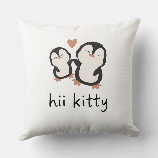 hii kitty cute pillowcase kussen (Achterkant)
