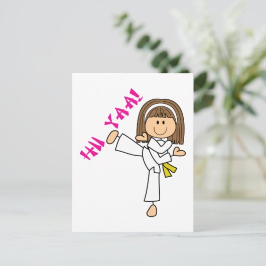 Hii Yaa Karate Briefkaart (Staand voorkant)