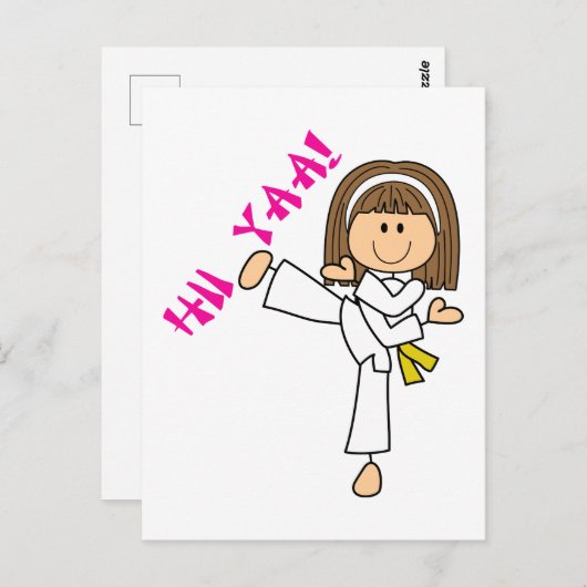 Hii Yaa Karate Briefkaart (Voorkant / Achterkant)