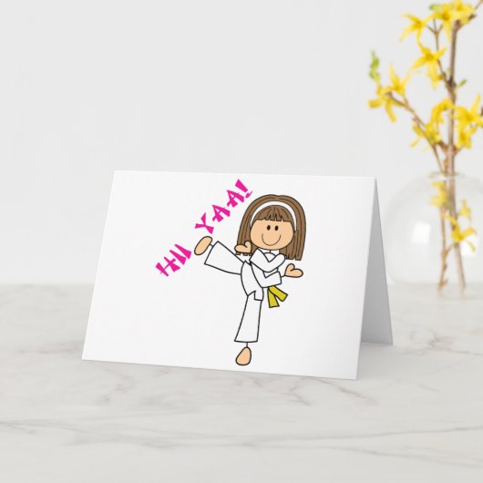 Hii Yaa Karate Kaart (Gele Bloem)