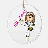 Hii Yaa Karate Keramisch Ornament (Links)