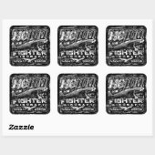Hij 100 V8 Vierkante Sticker (Vel)