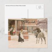 Hij begroet de Postman door Robert Macbeth, bedank Briefkaart (Voorkant / Achterkant)