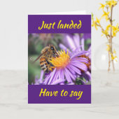 HIJ BELANDDE OM U TE ZEGGEN *** GEFELICITEERD *** KAART (Gele Bloem)