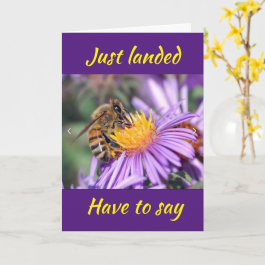 HIJ BELANDDE OM U TE ZEGGEN *** GEFELICITEERD ***  KAART (Gele Bloem)