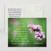 Hij beloont degenen die hem zoeken, Bijbel Briefkaart (Voorkant / Achterkant)