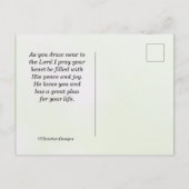 Hij beloont degenen die hem zoeken, Bijbel Briefkaart (Achterkant)