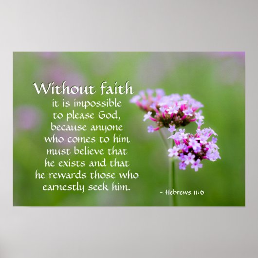 Hij beloont degenen die hem zoeken, Bijbel Poster (Voorkant)