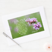 Hij beloont degenen die hem zoeken, Bijbel Rechthoekige Sticker (Envelop)