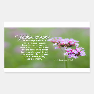 Hij beloont degenen die hem zoeken, Bijbel Rechthoekige Sticker