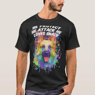 Hij beschermt de aanval die hij van snack German S T-shirt