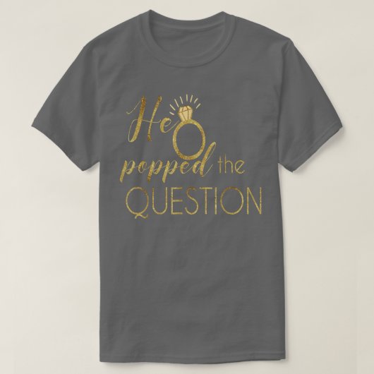 Hij besprak de vraag van de Bride Gift Bachelorett T-shirt (Design voorkant)
